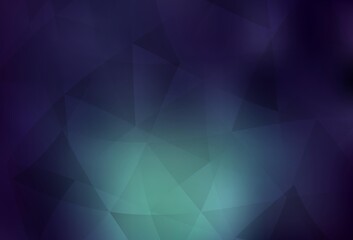 Fototapeta premium Dark Blue, Green vector abstract polygonal pattern.