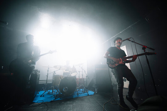 Rock and roll live group at the nightclub