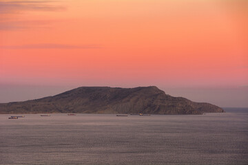 View of Cape Meganom in the Republic of Crimea