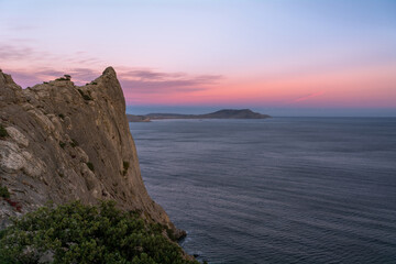 View of Cape Meganom in the Republic of Crimea