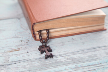 cross with Holy Bible