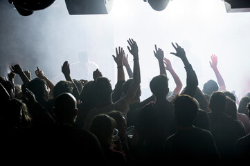 Rock and roll live group at the nightclub