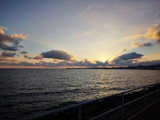 sunset over the sea