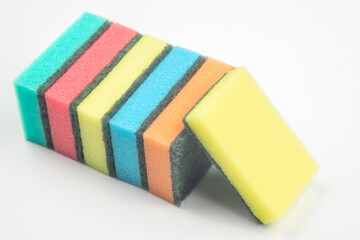 colored washcloth for washing dishes. cleaning and cleanliness