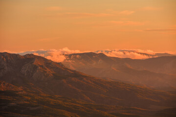 Mountain range Demerdzhi, the Republic of Crimea