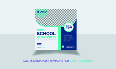 Back to School Social Media Post Template Design