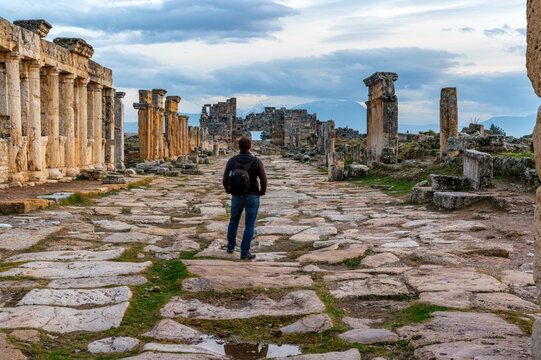 Ruins of the ancient city of Hierapolis in Turkey