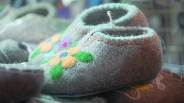 Felt Boots Close Up