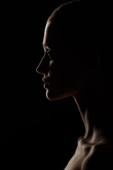 female profile silhouette