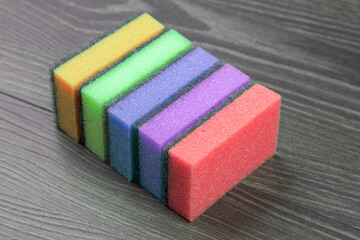 colored washcloth for washing dishes. cleaning and cleanliness
