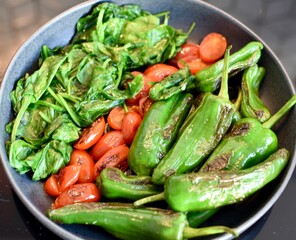 stir fried vegetables in a pan