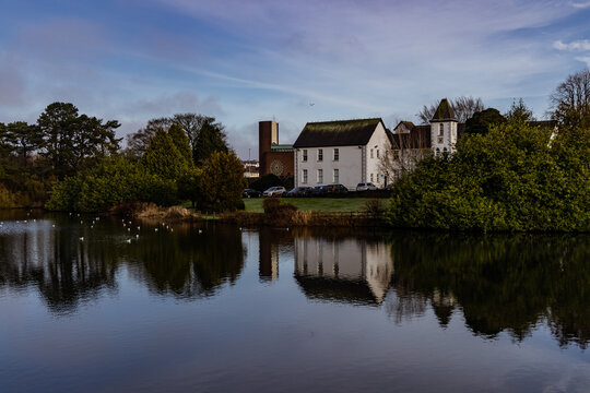 Peoples Park and Cottage Hospital, Ballymena town centre, Mid and East Antrim, County Antrim, Northern Ireland