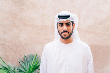 Portrait of an Arabic man in a traditional clothing