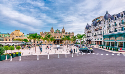 The famous Golden Square in Monte Carlo, Monaco - obrazy, fototapety, plakaty