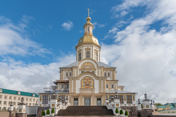 Fototapeta na wymiar Cathedral of the Annunciation in the rural locality Diveyevo, Nizhny Novgorod Oblast, Russia