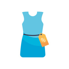 blue dress icon, colorful design