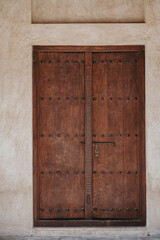 Traditional Arabic wooden carved door