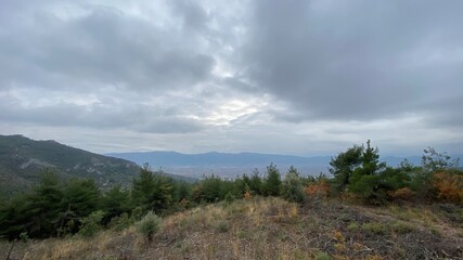 clouds over the mountains