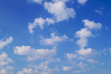 Blue sky with white clouds in the day, Nature background
