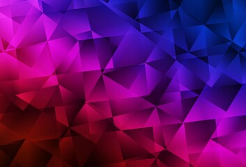Fototapeta premium Dark Blue, Red vector polygonal background.