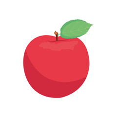 red apple fruit icon, colorful design