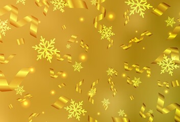 Dark Yellow vector background in Xmas style.