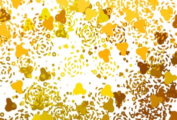 Light Yellow vector pattern with random forms.