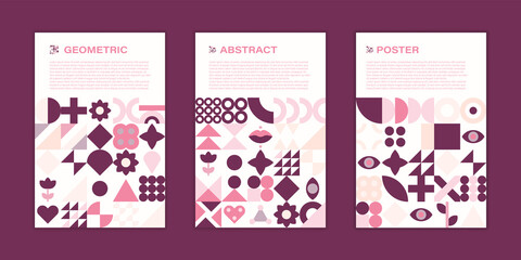 Modern poster design. Geometric art. Neo geo style.