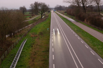 long Exposure photograph of roadway