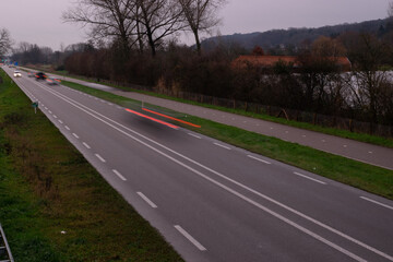 Obraz premium long Exposure photograph of roadway