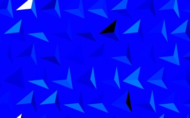 Dark BLUE vector backdrop with lines, triangles.