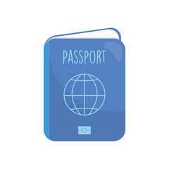 passport document icon, colorful design