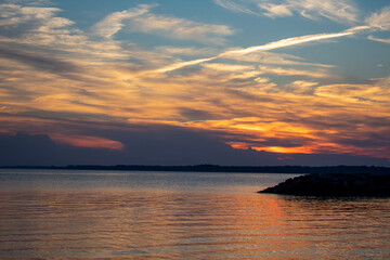 sunset over the sea