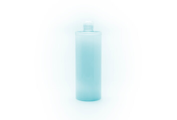 A bottle of skin lotion. White background.