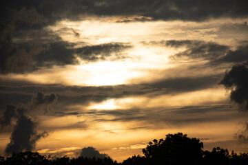 sunset in the mountains