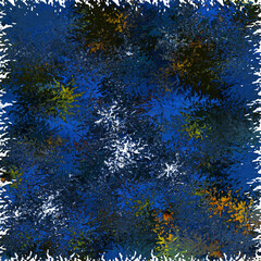 Blue golden white shapes, geometries, christmas tree background