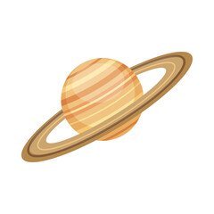 saturn planet icon, colorful design © Jeronimo Ramos
