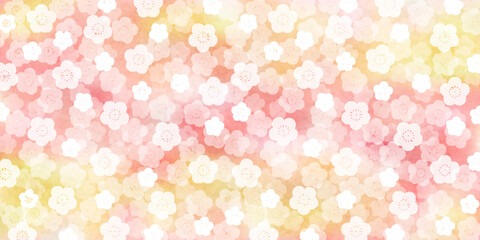 梅　和紙　春　背景