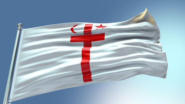 Mikmaq State Provinces and territories of Canada flag waving flag with texture background