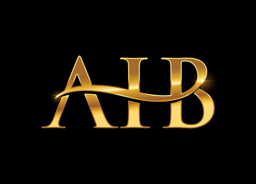 Golden Monogram Initial AIB