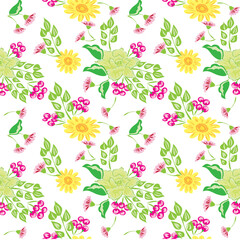 seamless pattern with flowers