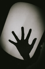 hand trapped in the mirror creepy scene 