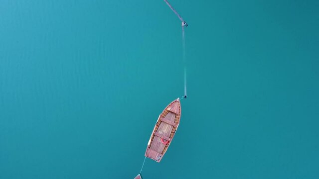 Up Above Boat on Lake