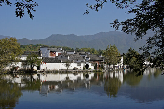 Due to the traditional look of this ancient town, Hongcun in Anhui Province, China, is often used as a movie location and is listed as a UNESCO World Heritage Site.
