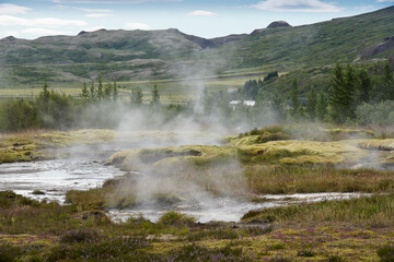 Geothermal area at Geysir, Iceland