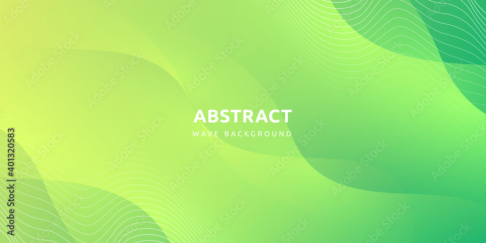 Wall mural Abstract colorful green curve background	
