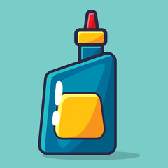 liquid bleach cleaner isolated vector illustration in flat style