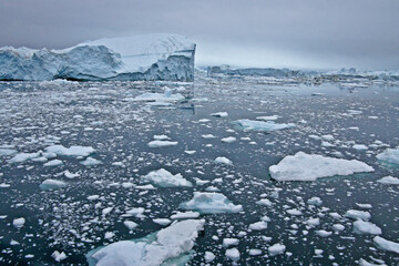 Icebergs in Disko Bay, Ilulissat, West Greenland