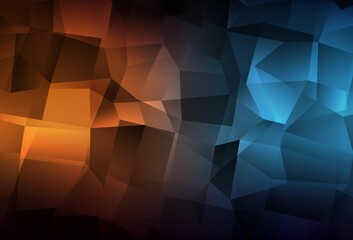 Obraz premium Dark Blue, Yellow vector shining triangular background.