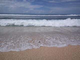 waves on the " krui" beach in Indonesian